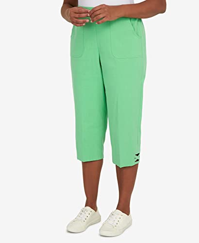 Alfred Dunner Women's Criss Cross Structured Capri