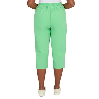 Alfred Dunner Women's Criss Cross Structured Capri