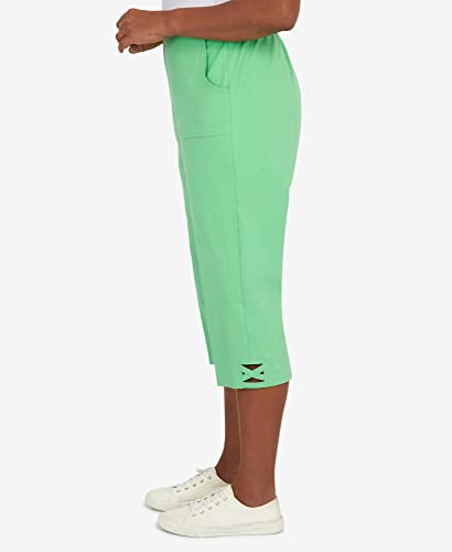 Alfred Dunner Women's Criss Cross Structured Capri