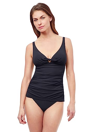 Profile by Gottex Women's Standard Dandy Bow Tie V-Neck Tankini