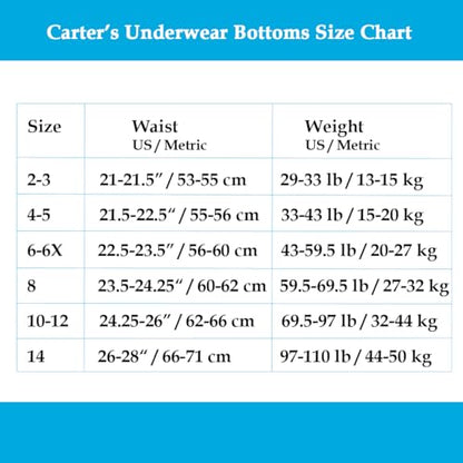 Carter's Big Girls' 3-Pack Stretch Cotton Panties