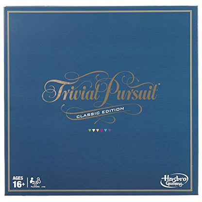Hasbro Gaming Trivial Pursuit Game: Classic Edition 2 Players 16+ Yrs Trivia Board Game