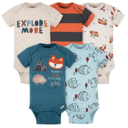 Gerber Baby Boys' 5-Pack Variety Onesies Bodysuits (Wilderness, 3-6 Months)