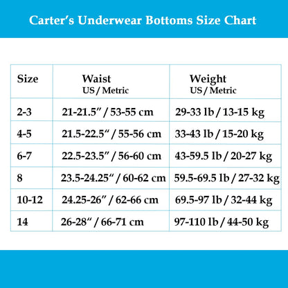 Carter's Big Girls' 3-Pack Stretch Cotton Panties