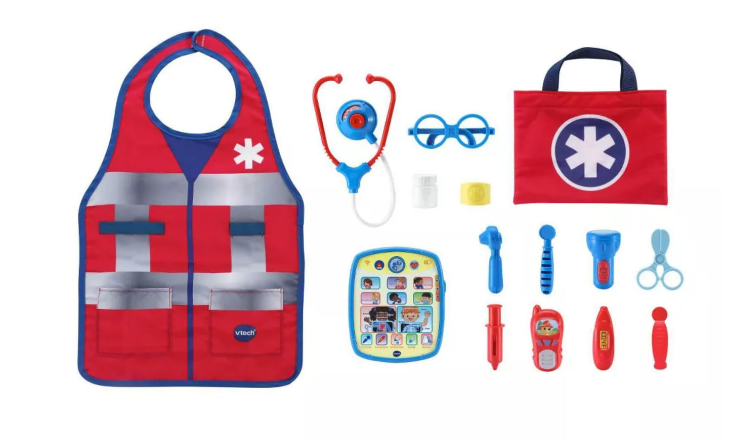 First Responder Smart Rescue Set – Interactive 15-Piece Kids Medic Kit with Healthcare Tablet