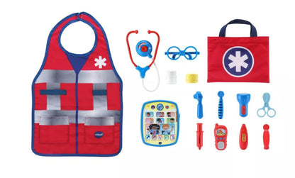 First Responder Smart Rescue Set – Interactive 15-Piece Kids Medic Kit with Healthcare Tablet
