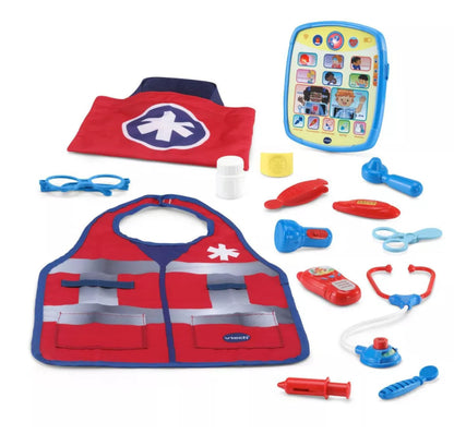 First Responder Smart Rescue Set – Interactive 15-Piece Kids Medic Kit with Healthcare Tablet