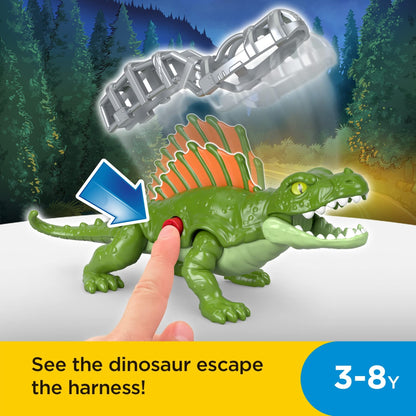 Fisher-Price Imaginext Jurassic World Dominion Dimetrodon Dinosaur Toy with Removable Harness for Preschool Kids Ages 3 and Up