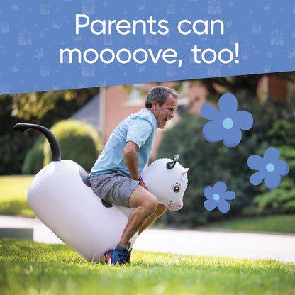 Hearthsong Hop N Go Inflatable Riding Bouncy Hopping Toys for Kids Ages 5+ - Ride On Bouncer Animal Hopper Jumping Toys for Outdoor Games