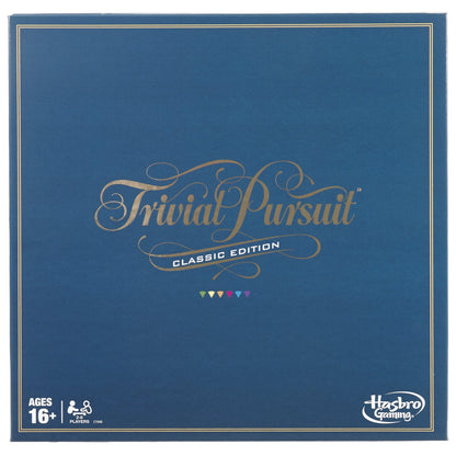 Hasbro Gaming Trivial Pursuit Game: Classic Edition 2 Players 16+ Yrs Trivia Board Game