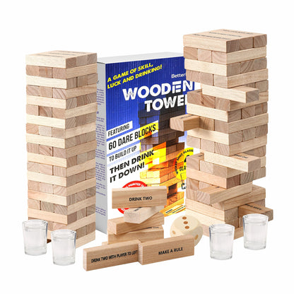 BETTERLINE Shot Glass Roulette Drinking Game and Poker Playing Cards Set - Spinning Wheel, 2 Balls and 16 Shot Glasses - Casino Adult Party Games