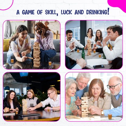 BETTERLINE Shot Glass Roulette Drinking Game and Poker Playing Cards Set - Spinning Wheel, 2 Balls and 16 Shot Glasses - Casino Adult Party Games