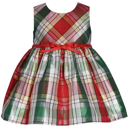 Bonnie Jean Girl's Holiday Christmas Dress and Coat Set for Baby, Toddler and Little Girls