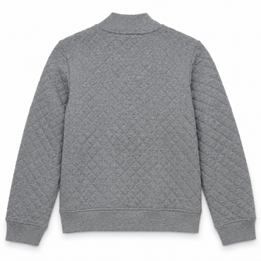 Athletic Works Boys’ Quilted Rib-Collar Jacket – Heather Gray