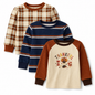 The Children’s Place Baby and Toddler Boys Thankful Long-Sleeve Top 3-Pack