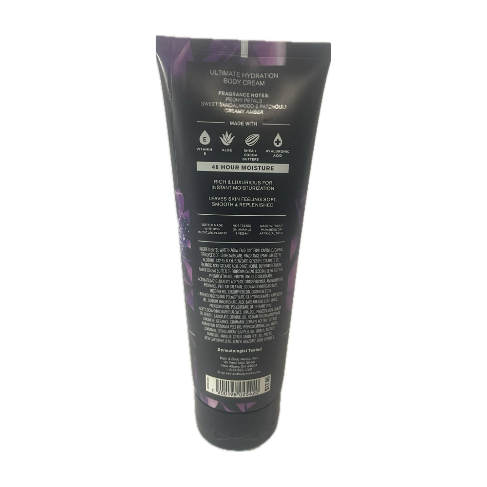 Bath & Body Works Black Amethyst Signature Collection Ultimate Hydration Body Cream for Women, 8 Fl Oz
