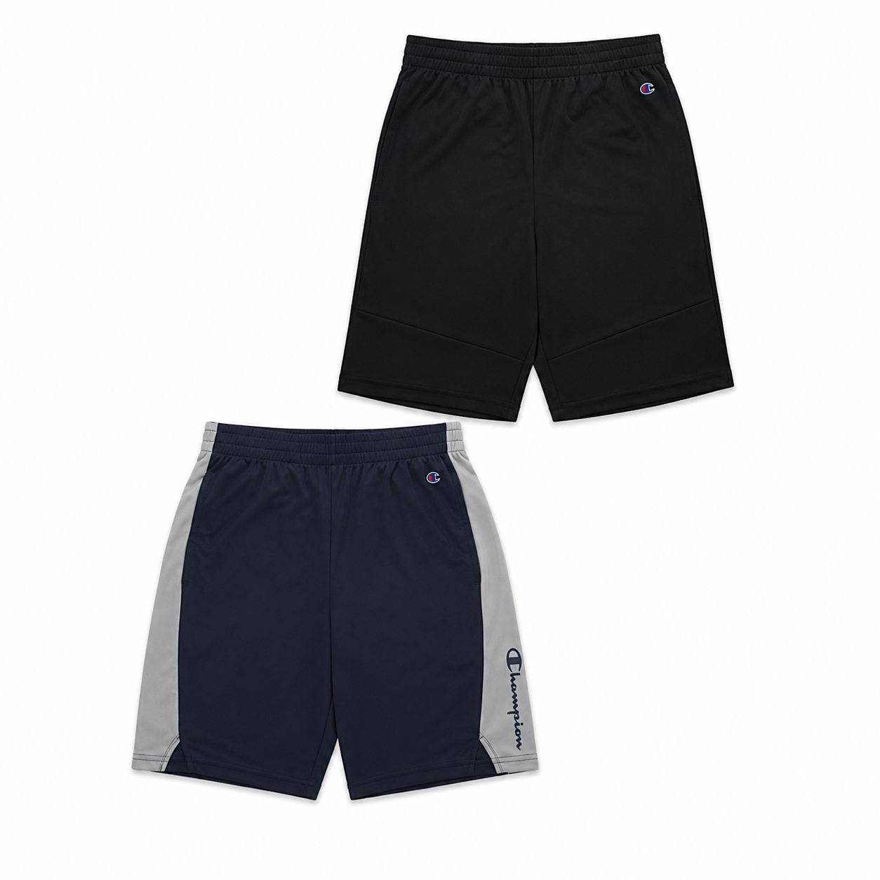 Champion Boys’ Moisture-Wicking UPF 30 Quick-Dry Active Shorts, 2-Pack