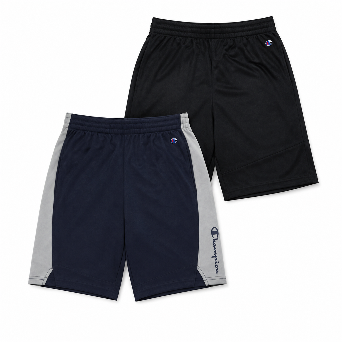 Champion Boys’ Moisture-Wicking UPF 30 Quick-Dry Active Shorts, 2-Pack