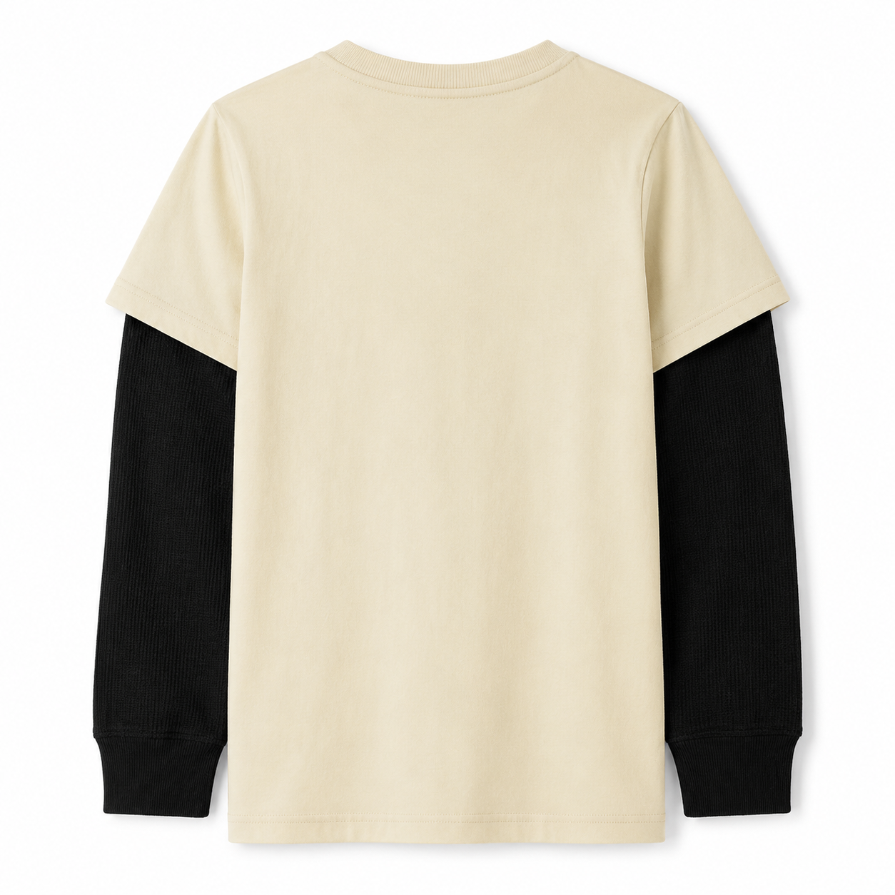 The Children’s Place Boys Christmas Bulldog Graphic Layered Top – Cream, Size XXL (16)