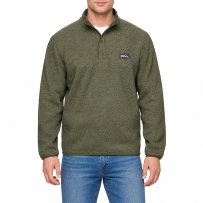Eddie Bauer Men’s Long-Sleeve Quarter-Snap Fleece Pullover