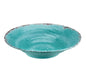 Crackle Turquoise Melamine Bowl Large 16" Round Serving Bowl