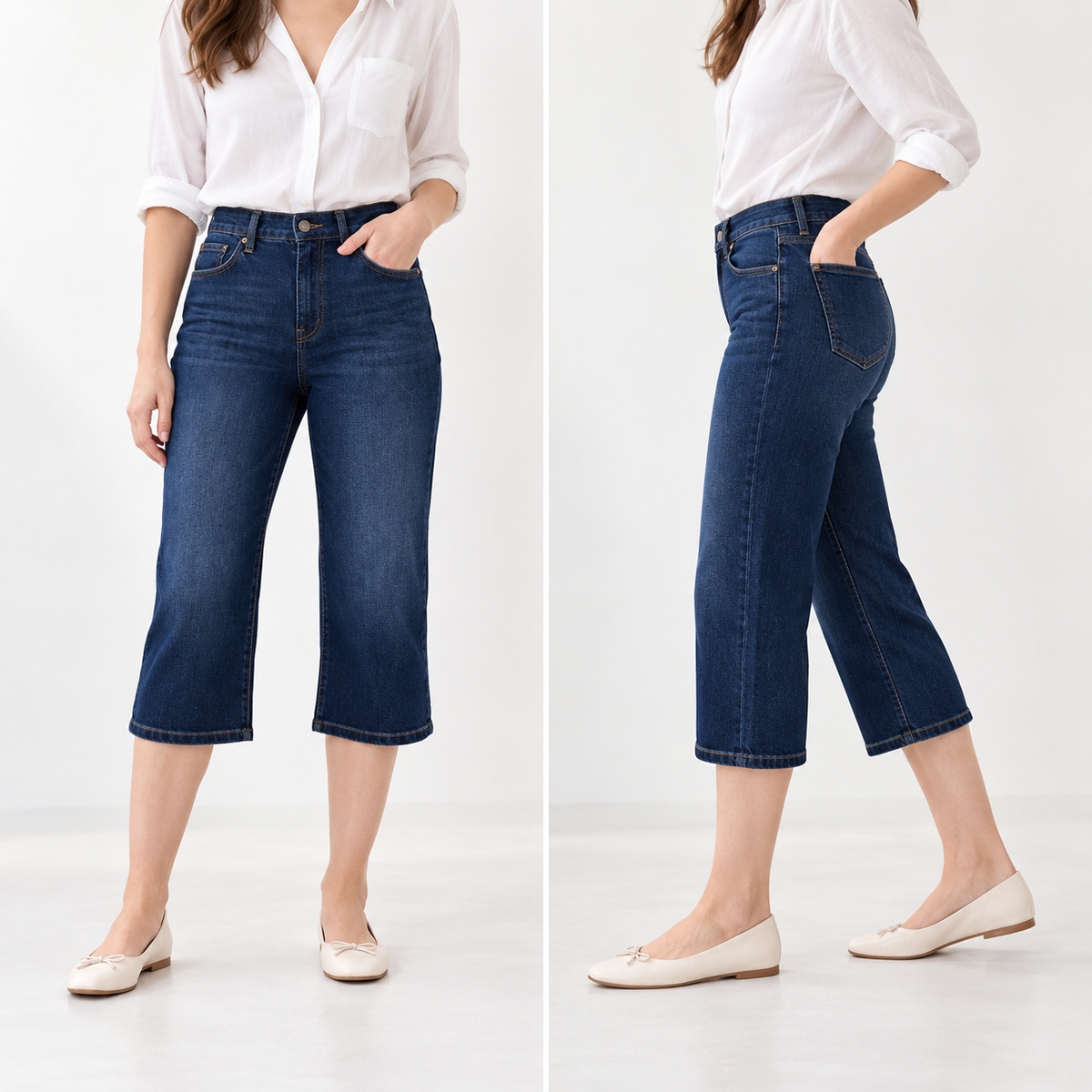 Indigo Saints Women’s Dark-Wash Cropped Jeans – Size 27