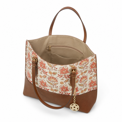 Kim Rogers Grainy Scoop Tote Women’s Handbag – Floral Brown