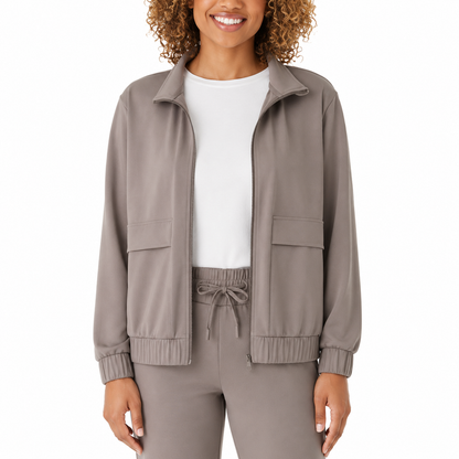 Member’s Mark Women’s Full-Zip Travel Jacket – Animal Print, Black, Taupe & Olive