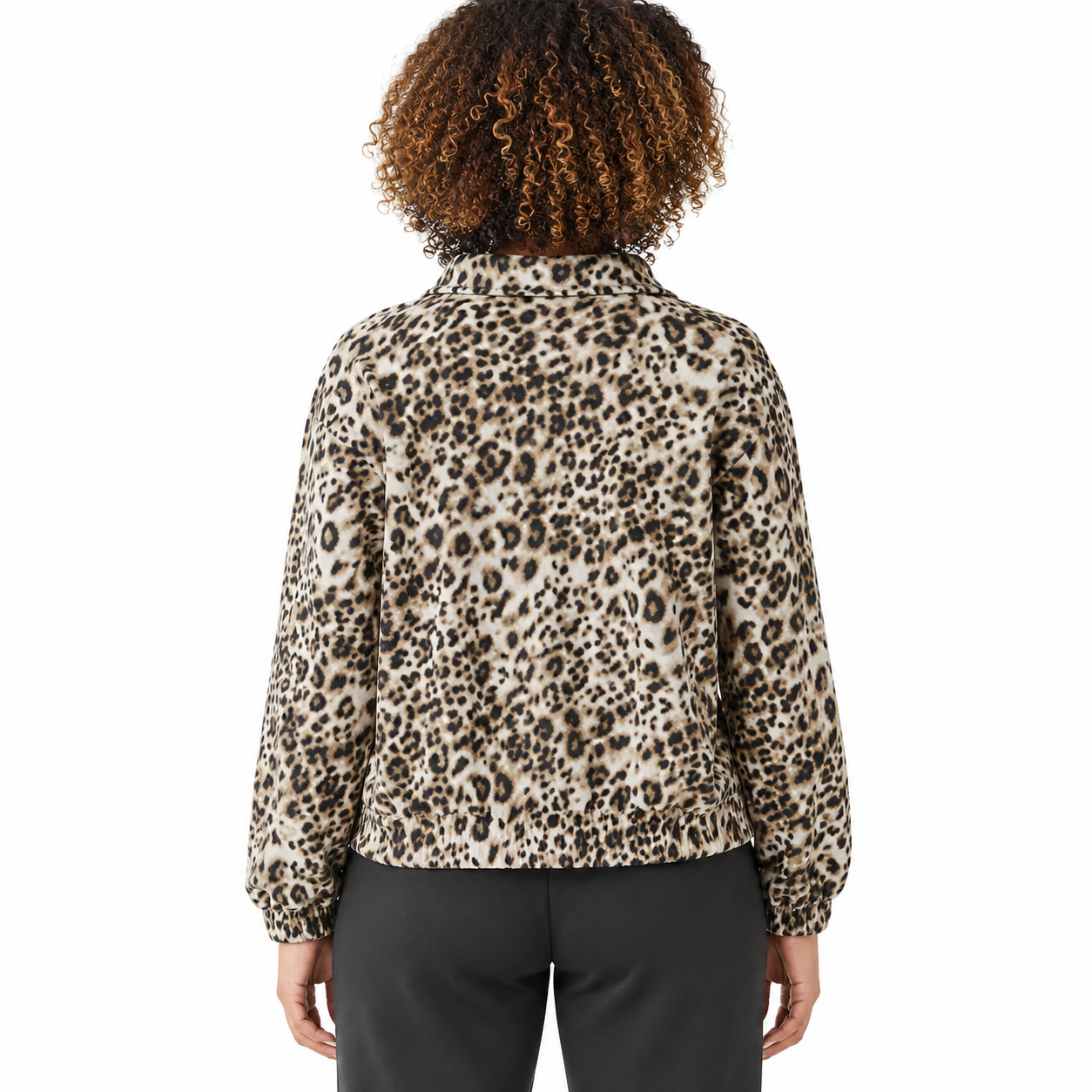 Member’s Mark Women’s Full-Zip Travel Jacket – Animal Print, Black, Taupe & Olive