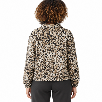 Member’s Mark Women’s Full-Zip Travel Jacket – Animal Print, Black, Taupe & Olive