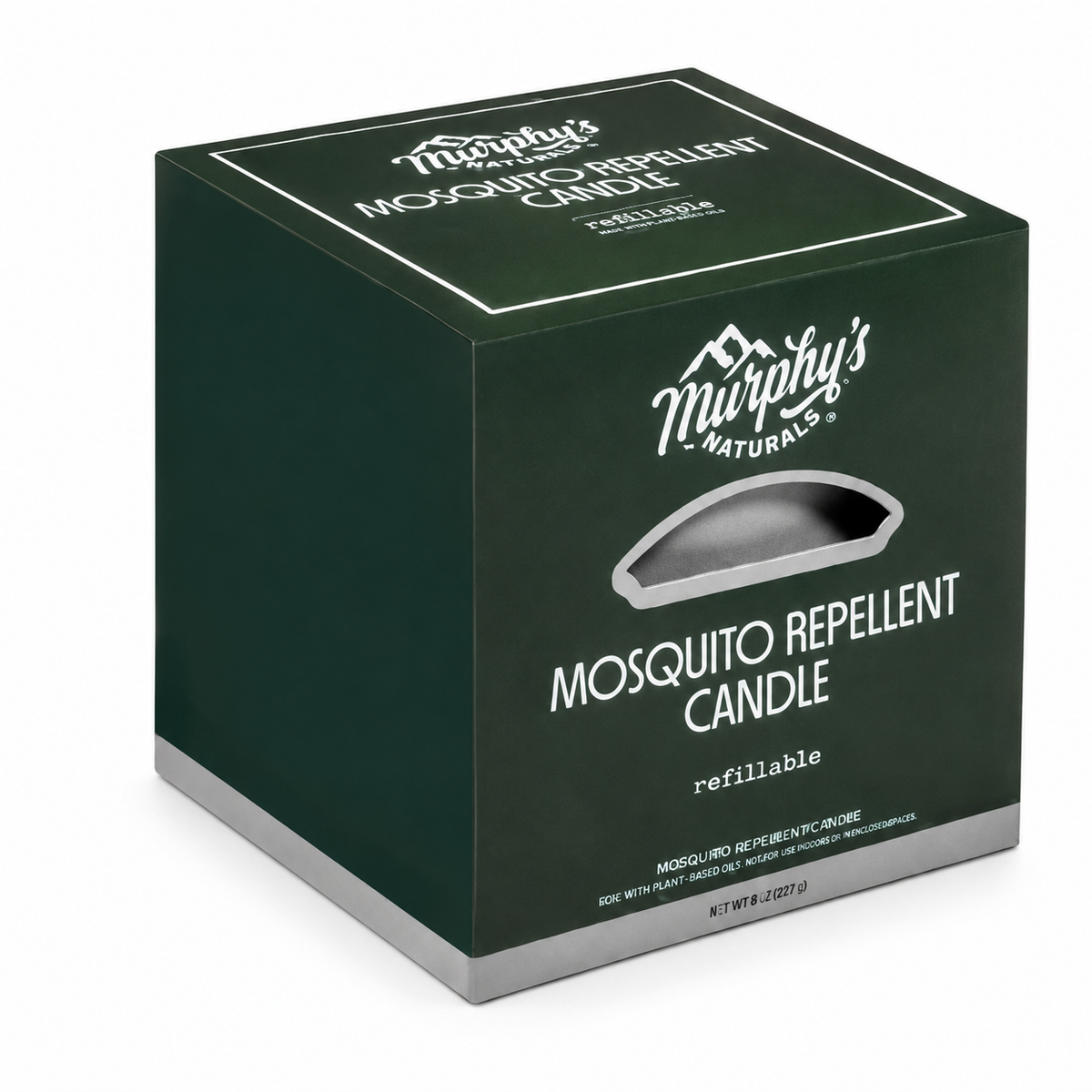 Murphy’s Naturals Refillable Mosquito Repellent Candle – Cloud White, 9 oz