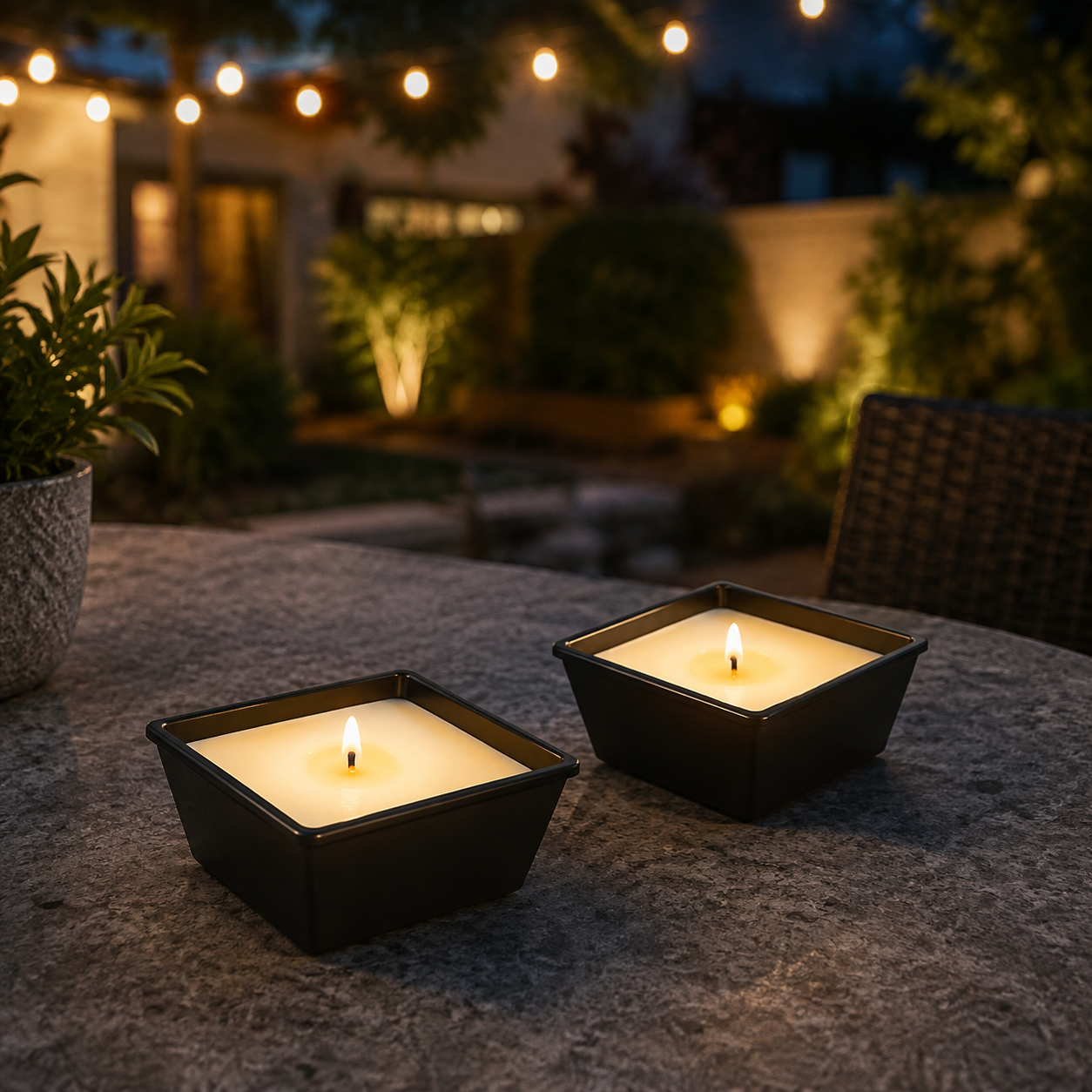 OFF! Backyard Citronella-Scented Tabletop Candles, 8 oz Each, 2-Pack