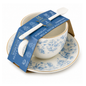 CORE HOME Garden Toile 3-Piece 8 oz Espresso Set