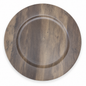Saro Lifestyle Sleek Faux-Wood Charger Plates, Brown, Set of 4