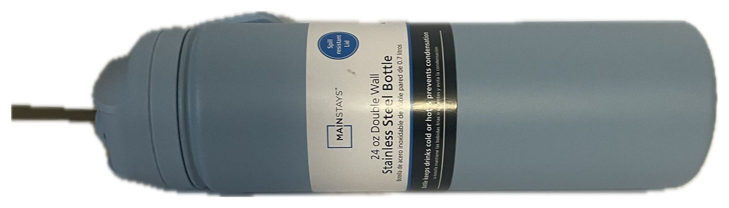 Mainstays 24 oz Double‑Wall Stainless Steel Bottle