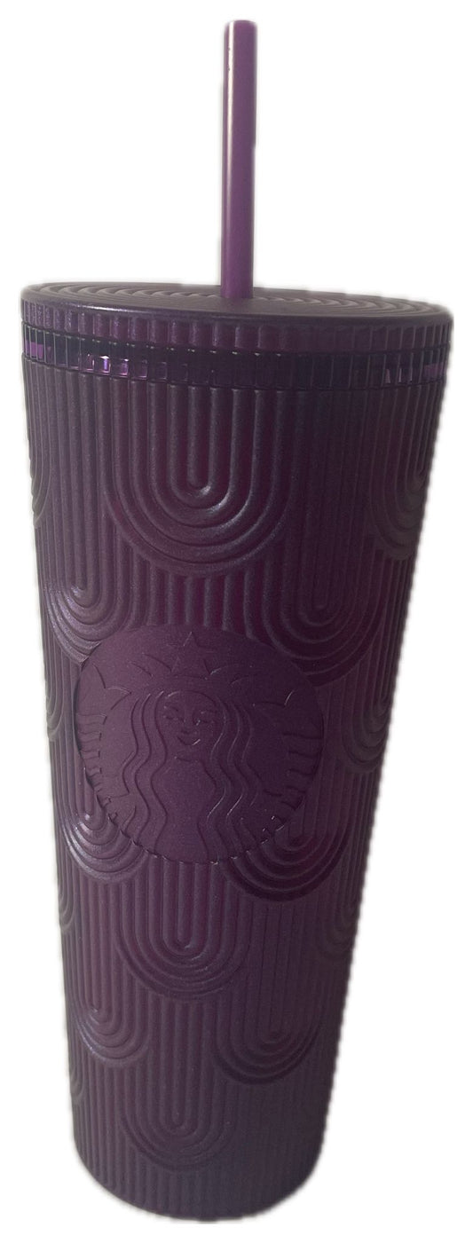 Starbucks Plastic Cold Cup Shell Metallic Soft Touch 24oz Spring Fy24