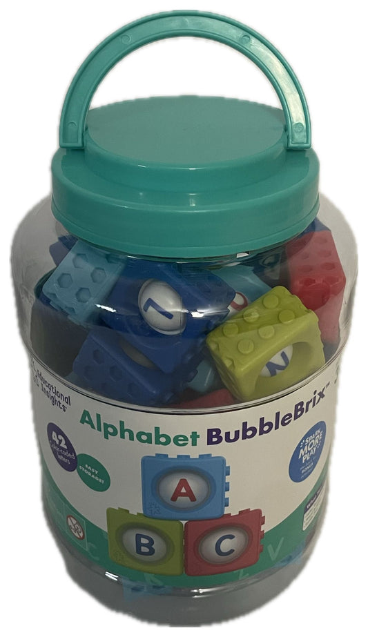 Educational Insights Alphabet Bubble Brix – Sensory Learning Toy (Multicolor)