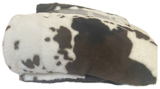 Tadpoles Double Layer Throw Blanket - Sherpa Cowhide Print, 50 X 60