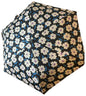 ShedRain Auto Open Close Compact Umbrella 42" Black Floral Travel Umbrella