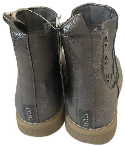 Modern Moments by Gerber Infant & Toddler Girls Metallic Dark Grey Chelsea Boots
