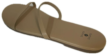 Shade & Shore Women’s Indi Slide Sandals Tan Brown Open Toe Flat Shoes