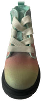 Cat & Jack Toddler Girls’ Amaya Lace-Up Combat Boots – Pastel Multicolor / Rainbow Ombre