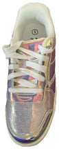 Art Class Kids' Whitney Court Sneakers, Iridescent Shine Lace-Up Shoes