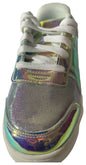 Art Class Kids' Whitney Court Sneakers, Iridescent Shine Lace-Up Shoes