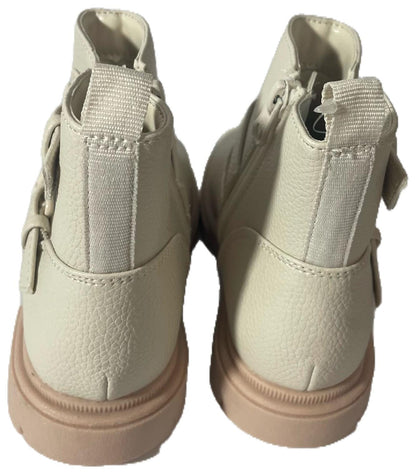 Cat & Jack Toddler Evie Buckle Boots - Cream (11T)