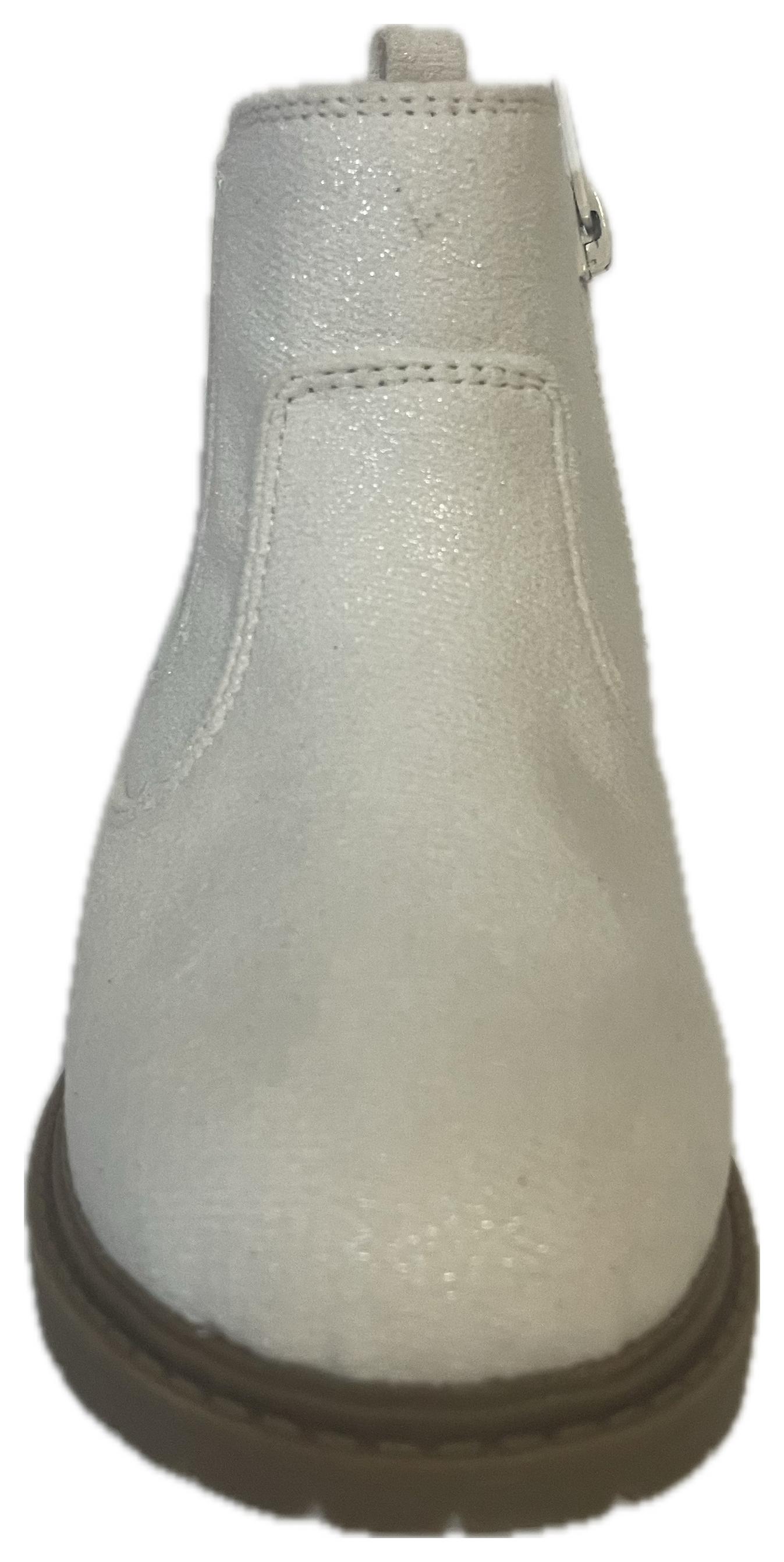 Wonder Nation Toddler Girls Rainbow Embroidered Chelsea Booties, Cream (Size 10)