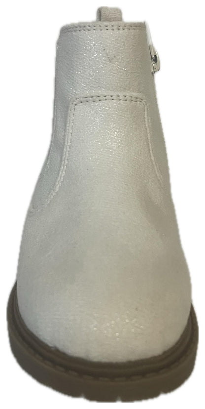 Wonder Nation Toddler Girls Rainbow Embroidered Chelsea Booties, Cream (Size 10)