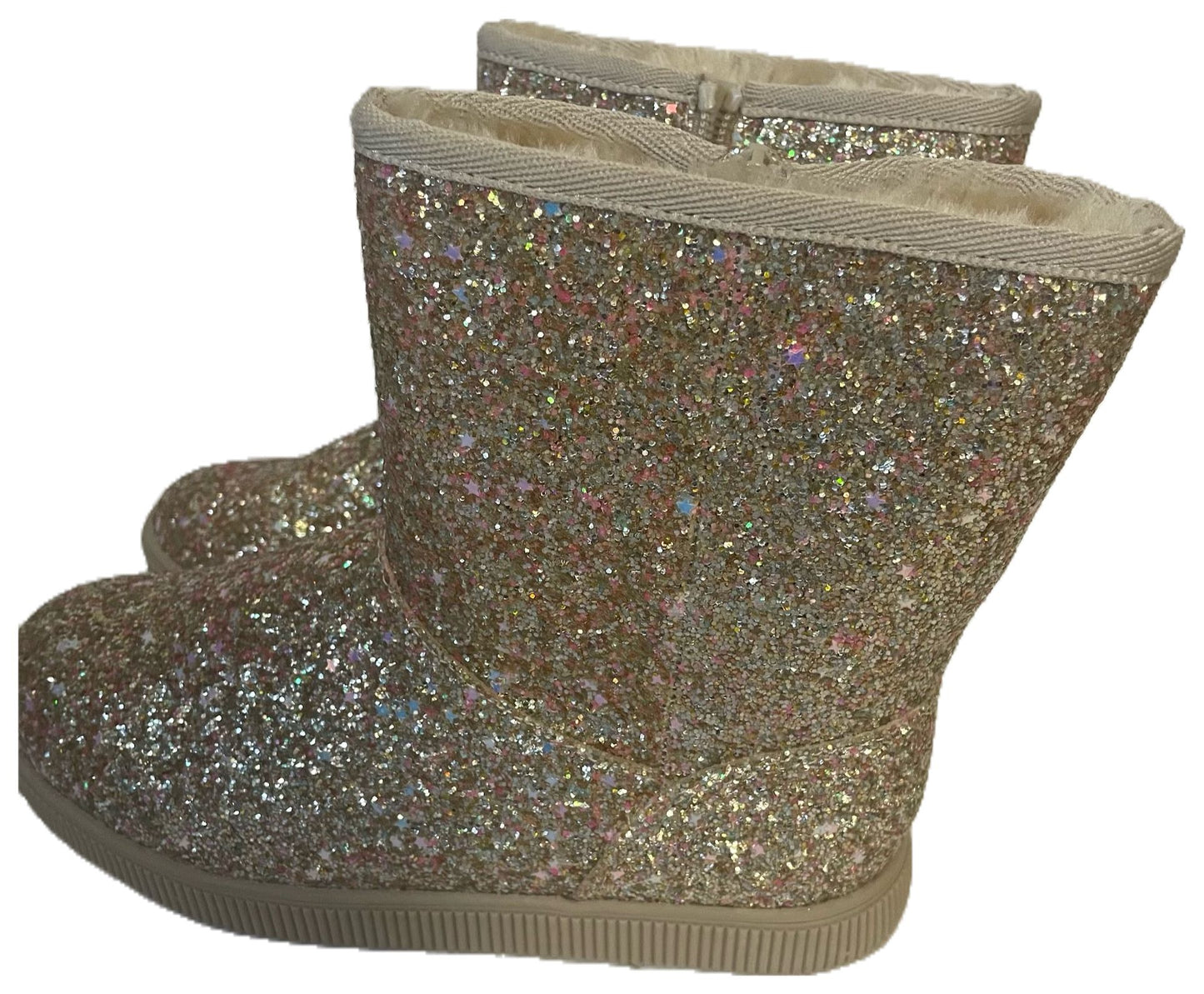 Cat & Jack Kids' Holland Shearling Style Boots, Gold (3)