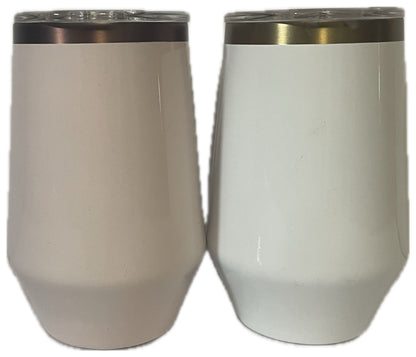Reduce 2pk 12oz Wine Tumbler - White/Cotton