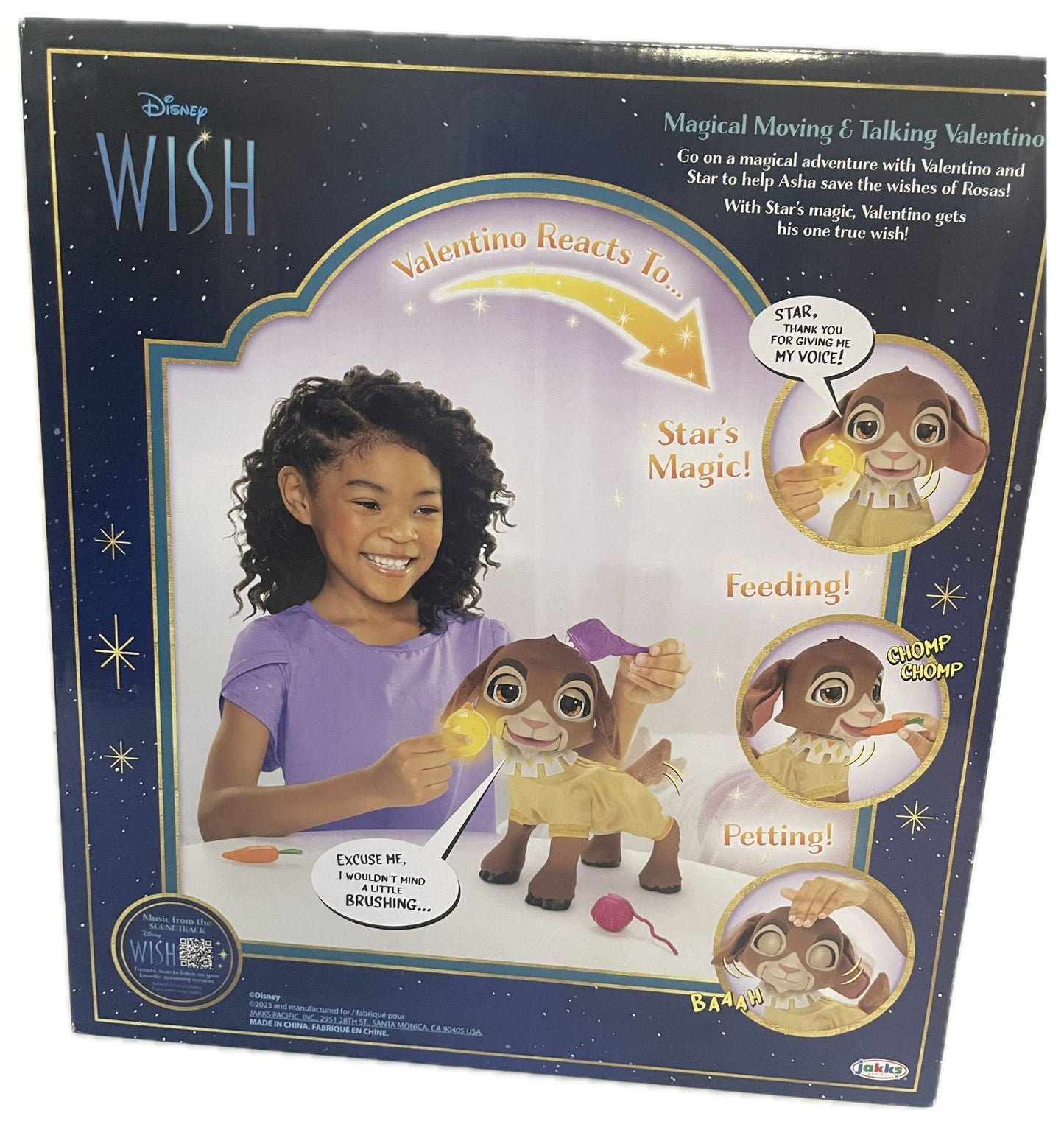 Disney's Wish Valentino Magical Moving & Talking Large Doll Set with Light up Star and Film-Inspired Accessories. Perfect for Disney Wish Fans Aged 3+